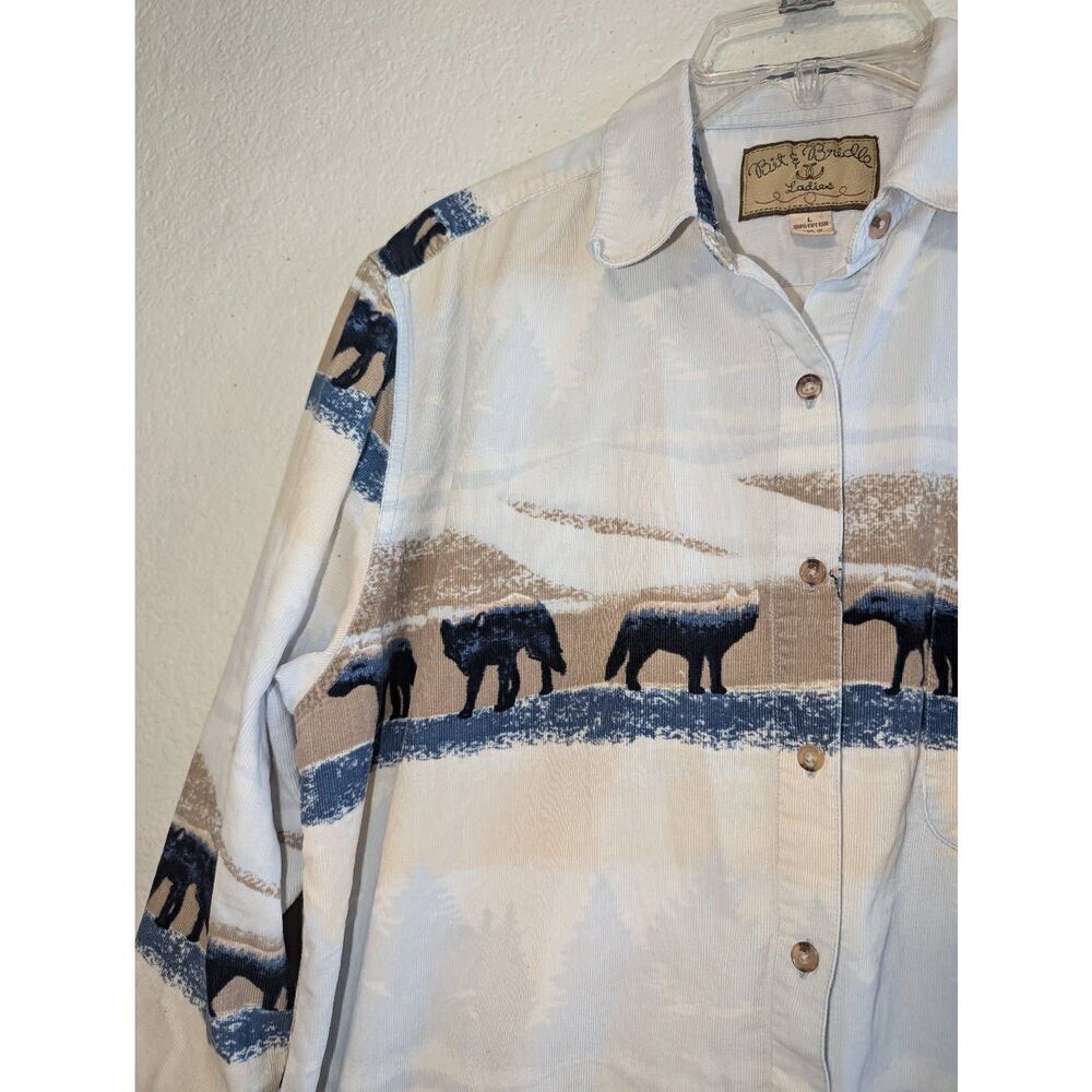 Bit & Bridle White and Blue Button Down Shirt - Picture 11 of 16